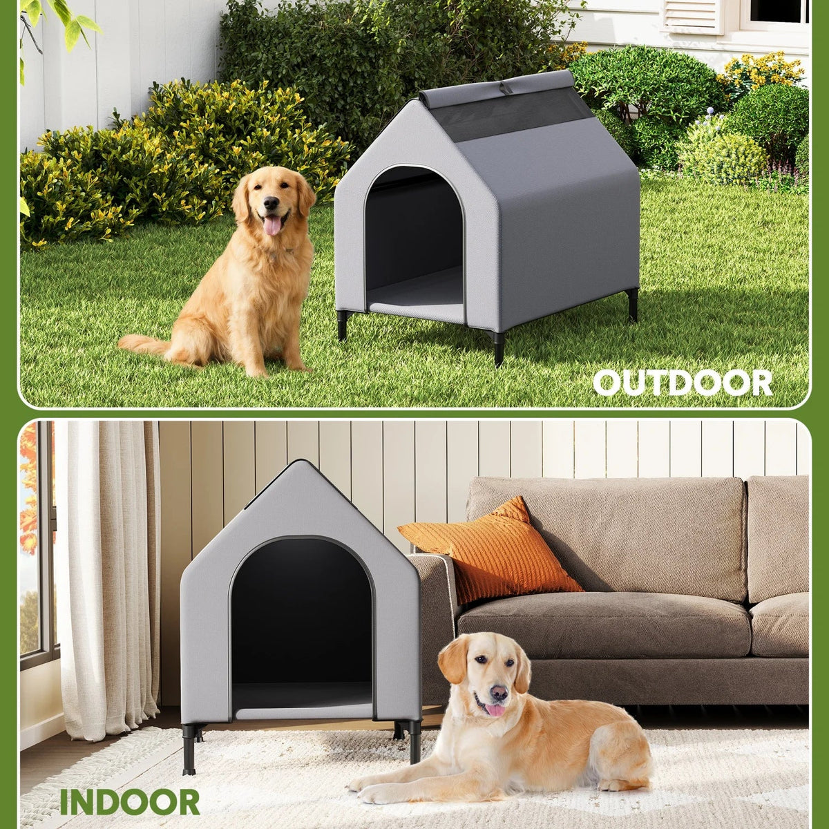 Elevated Dog House with Canopy — product view 8
