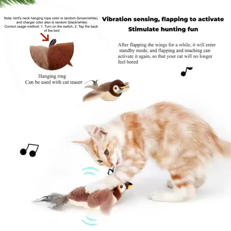 Chirping & Flapping Bird Cat Toy — product view 4