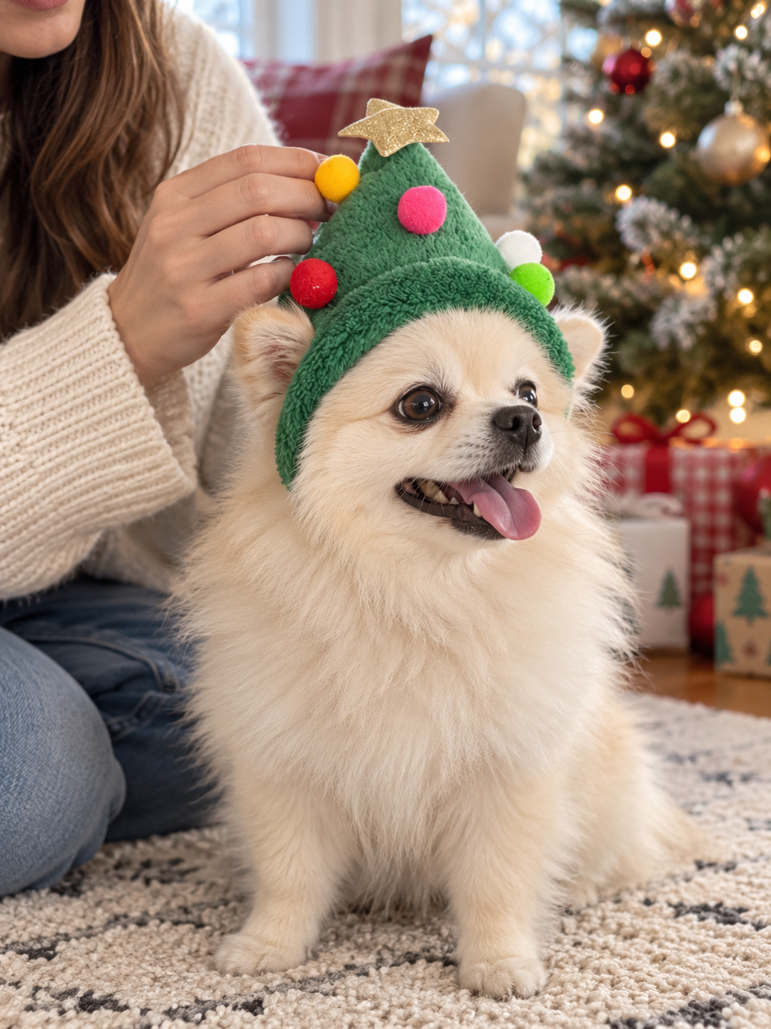 PawTree™ Holiday Pet Accessories in an everyday home setting